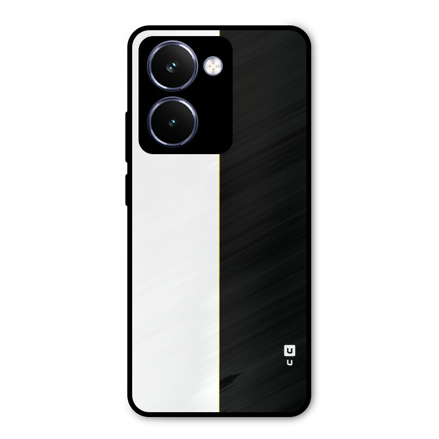 White Black Super Minimalistic Metal Back Case for Realme P3 Ultra