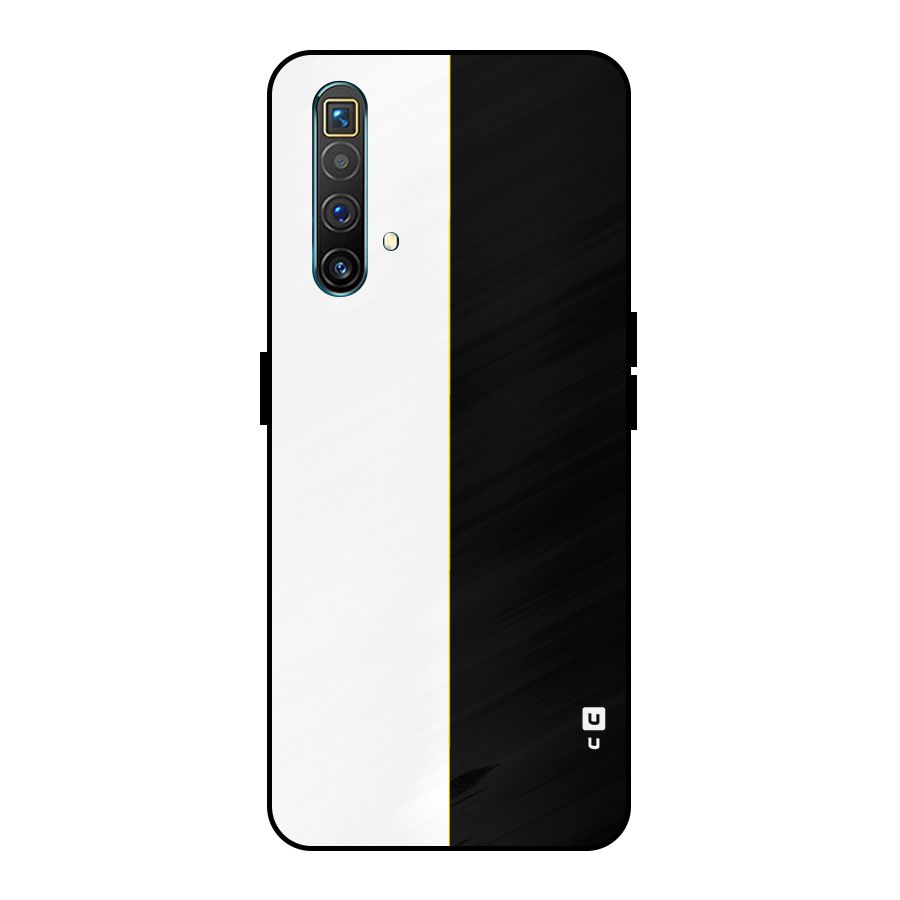 White Black Super Minimalistic Metal Back Case for Realme X3