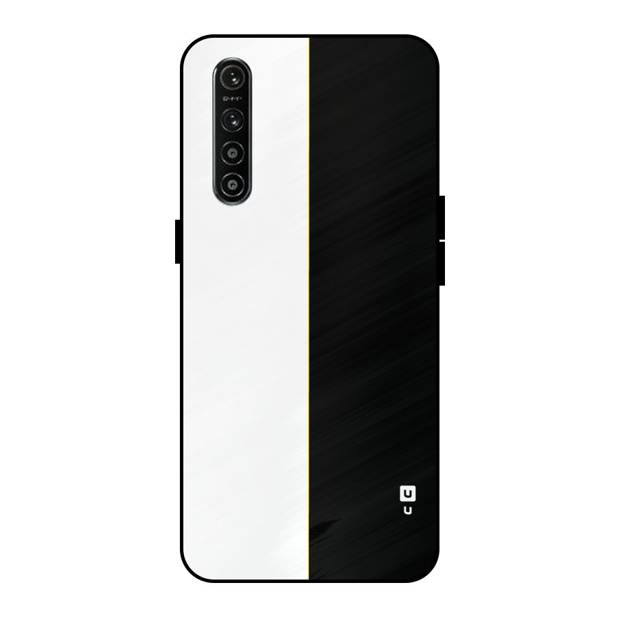 White Black Super Minimalistic Metal Back Case for Realme XT