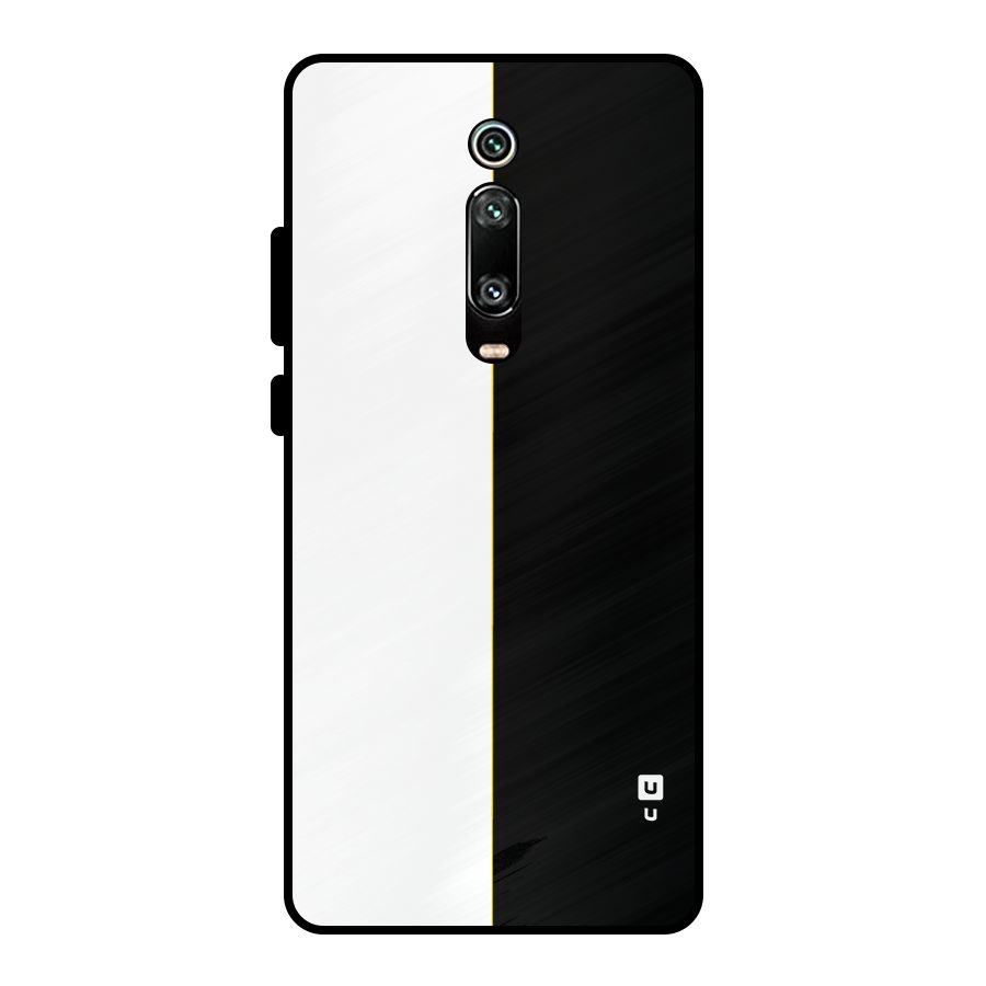 White Black Super Minimalistic Metal Back Case for Redmi K20 Pro