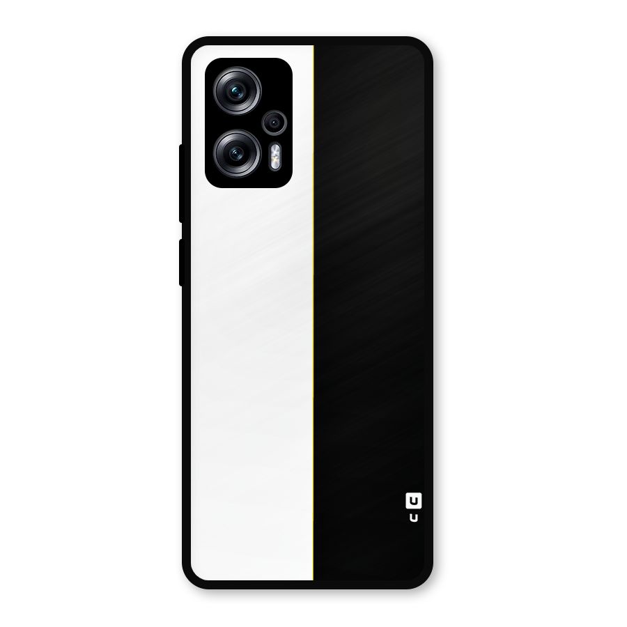 White Black Super Minimalistic Metal Back Case for Redmi K50i