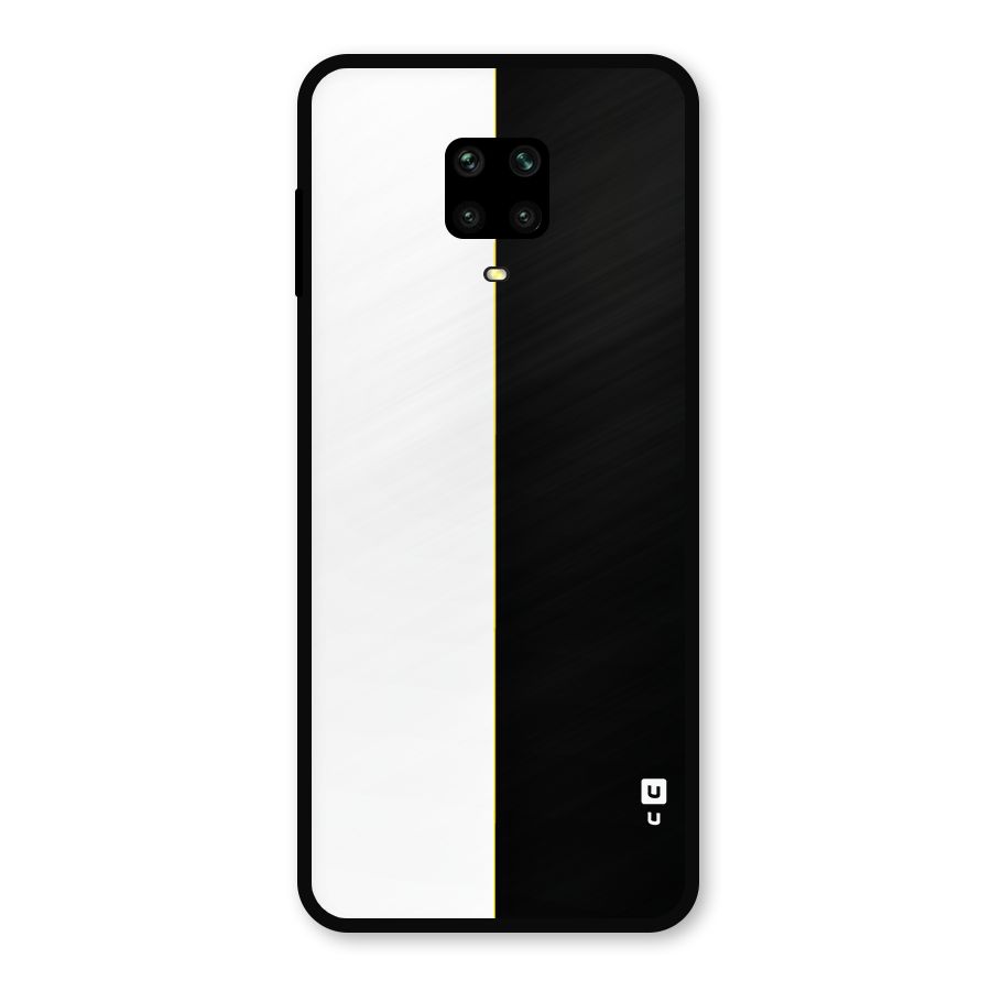 White Black Super Minimalistic Metal Back Case for Redmi Note 10 Lite