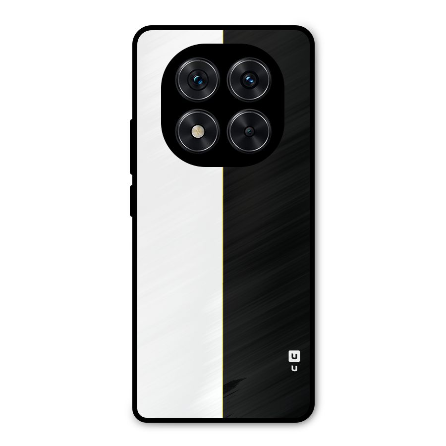 White Black Super Minimalistic Metal Back Case for Redmi Note 14 Pro 5G