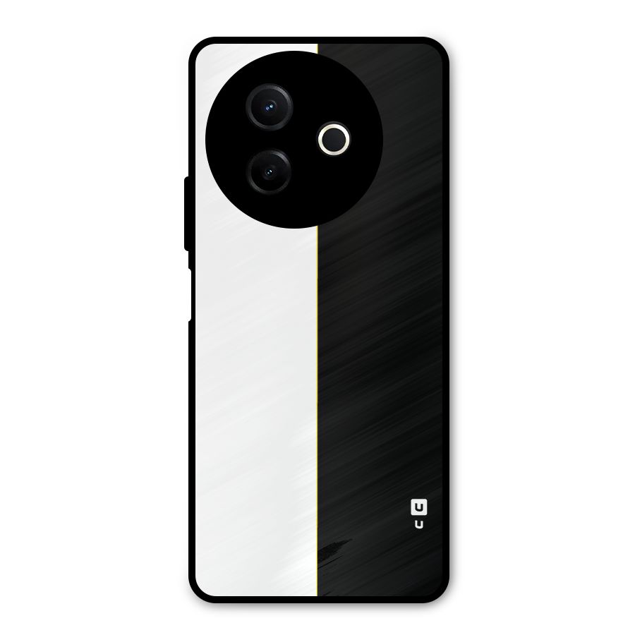 White Black Super Minimalistic Metal Back Case for Vivo Y39