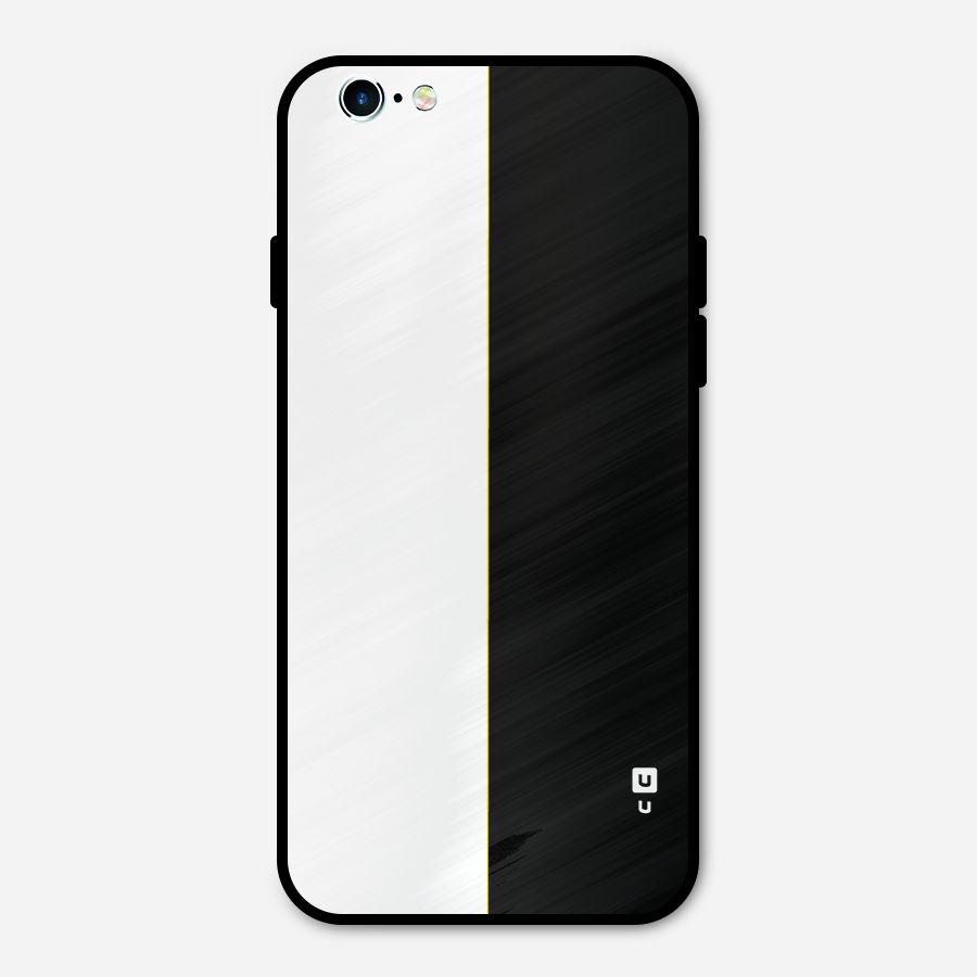 White Black Super Minimalistic Metal Back Case for iPhone 6 6s