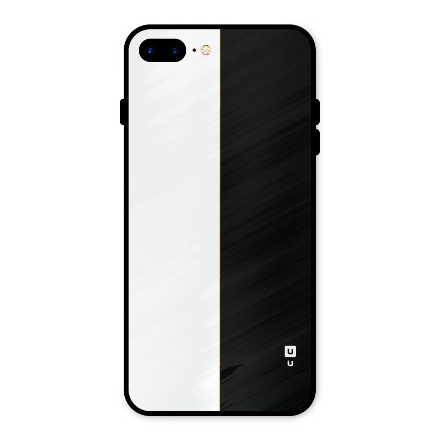 White Black Super Minimalistic Metal Back Case for iPhone 7 Plus