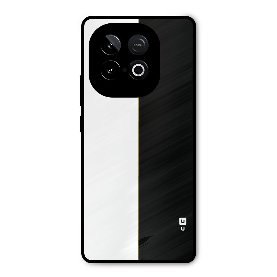 White Black Super Minimalistic Metal Back Case for iQOO Neo 10