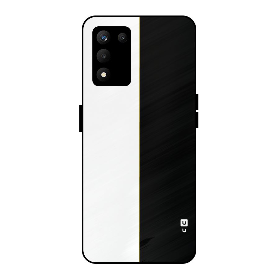 White Black Super Minimalistic Metal Back Case for realme 9 5G SE