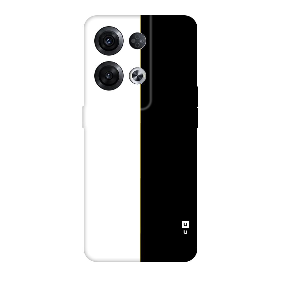 White Black Super Minimalistic Original Polycarbonate Back Case for Oppo Reno8 Pro 5G