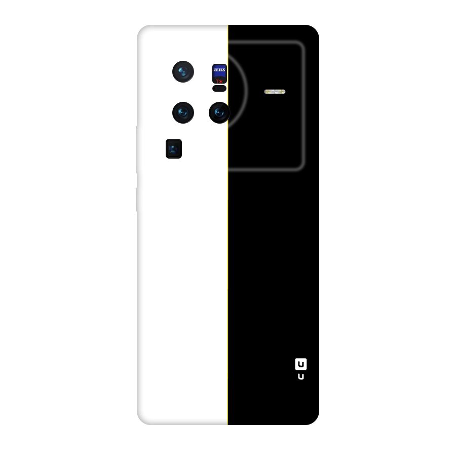 White Black Super Minimalistic Original Polycarbonate Back Case for Vivo X80