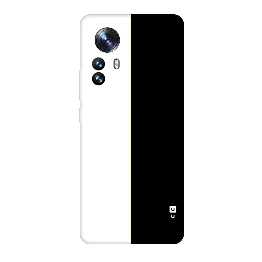 White Black Super Minimalistic Original Polycarbonate Back Case for Xiaomi 12 Pro