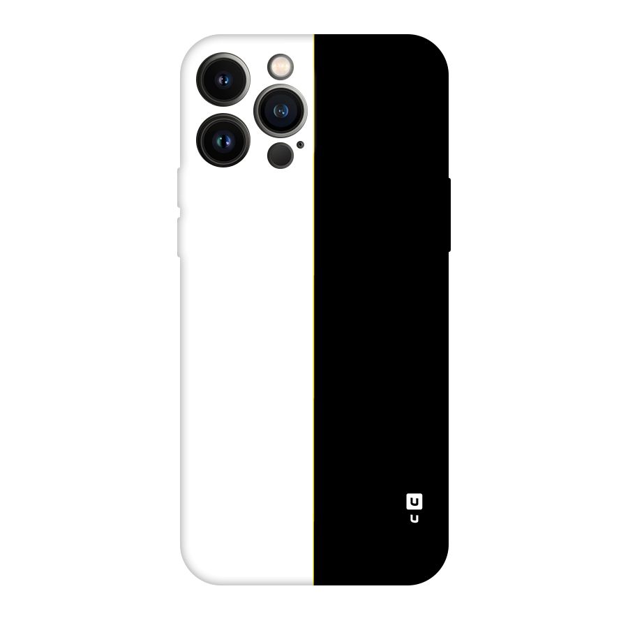 White Black Super Minimalistic Original Polycarbonate Back Case for iPhone 13 Pro Max