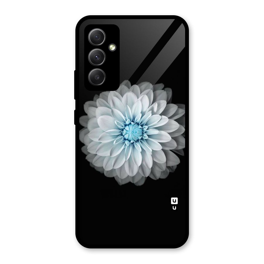 White Bloom Glass Back Case for Galaxy A34