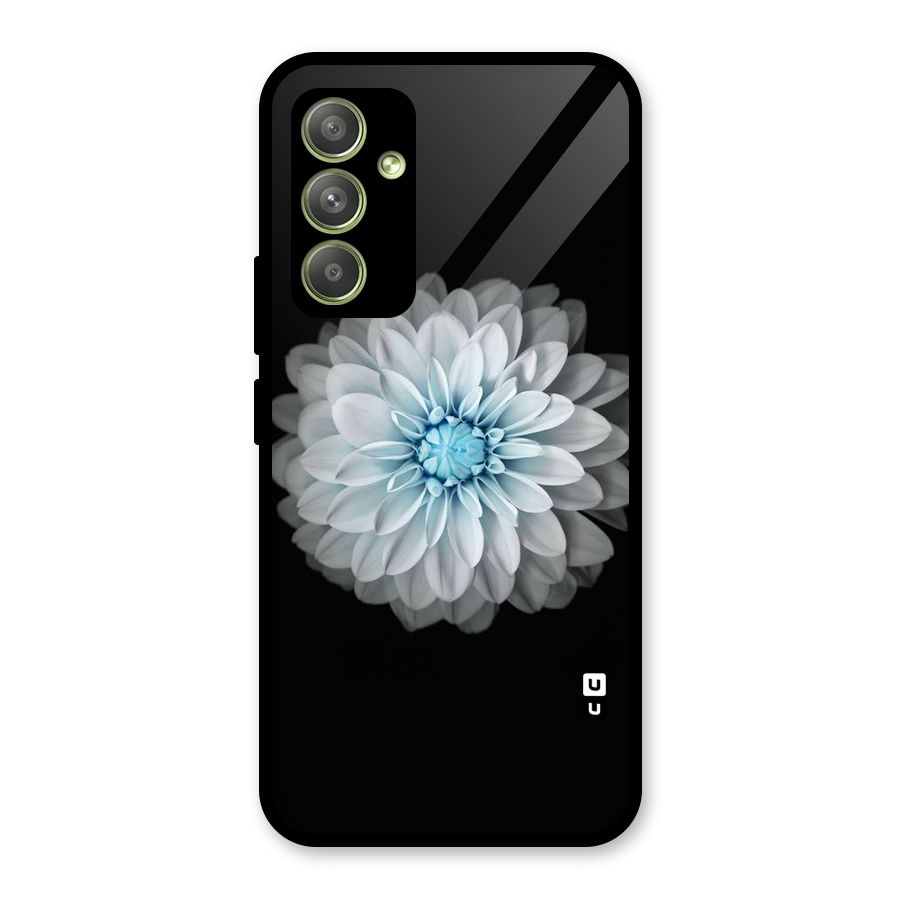 White Bloom Glass Back Case for Galaxy A54