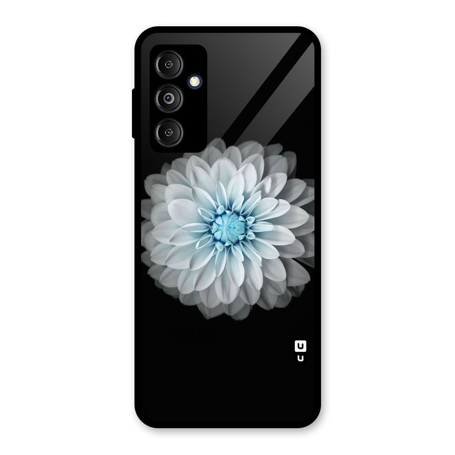 White Bloom Glass Back Case for Galaxy M14 5G