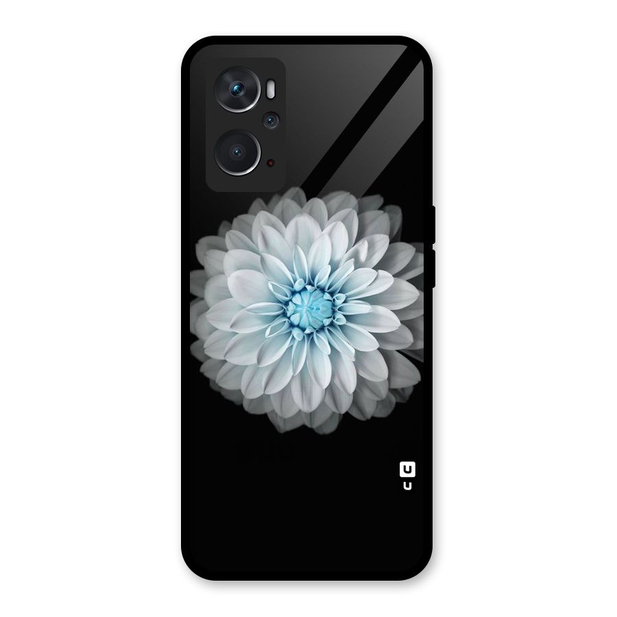White Bloom Glass Back Case for Oppo K10 4G
