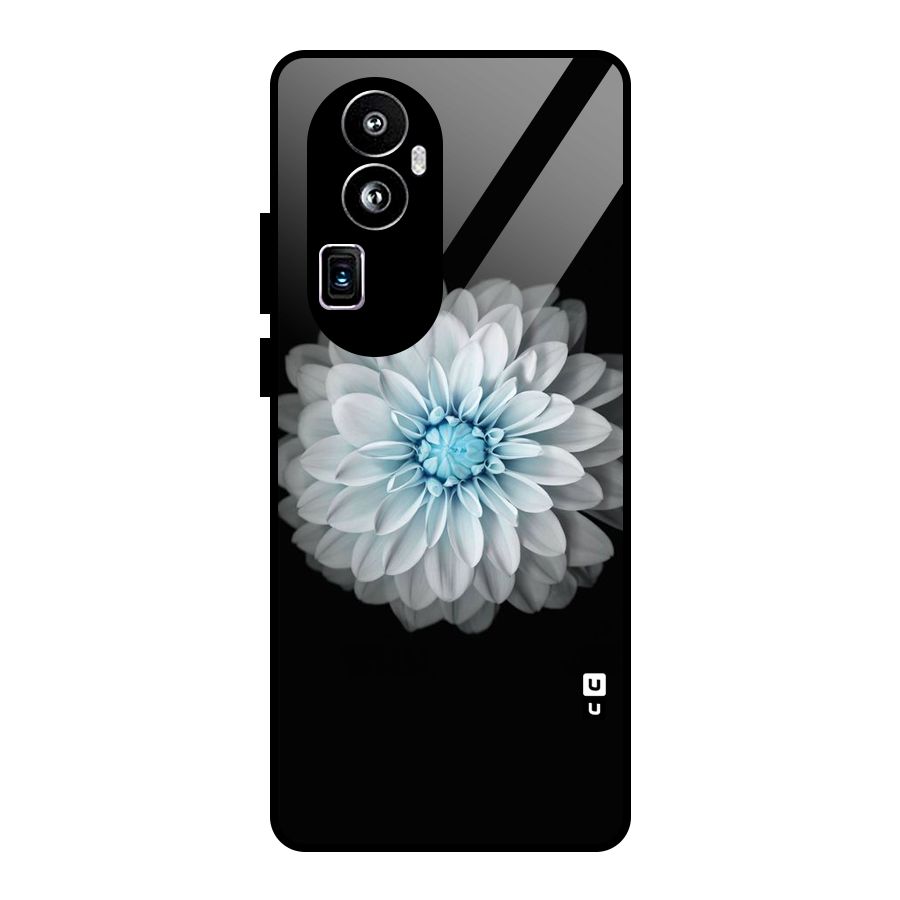 White Bloom Glass Back Case for Oppo Reno10 Pro Plus