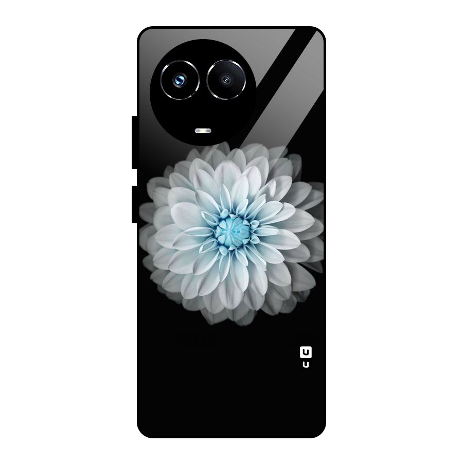 White Bloom Glass Back Case for Realme 11X