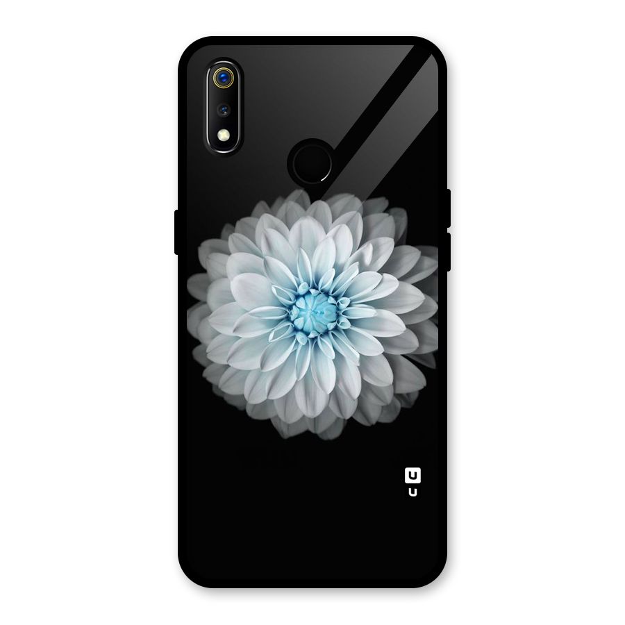 White Bloom Glass Back Case for Realme 3i