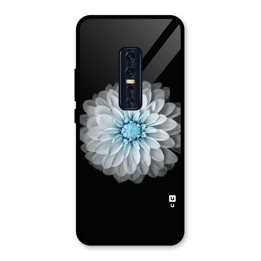 White Bloom Glass Back Case for Vivo V17 Pro