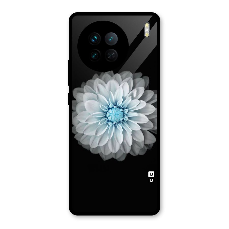 White Bloom Glass Back Case for Vivo X90