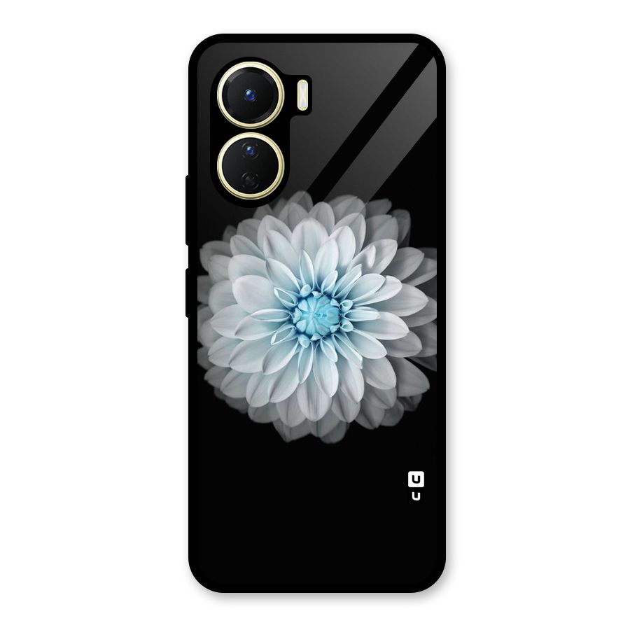 White Bloom Glass Back Case for Vivo Y56