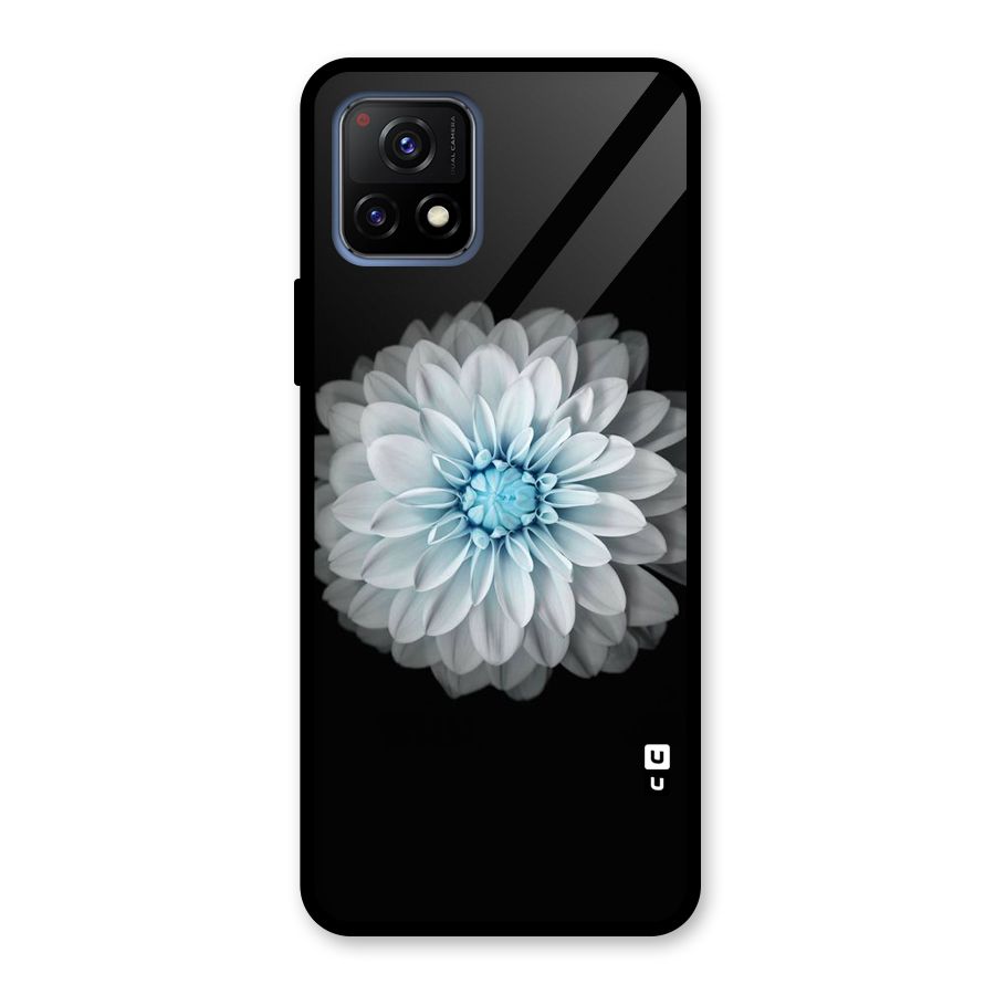 White Bloom Glass Back Case for Vivo Y72 5G