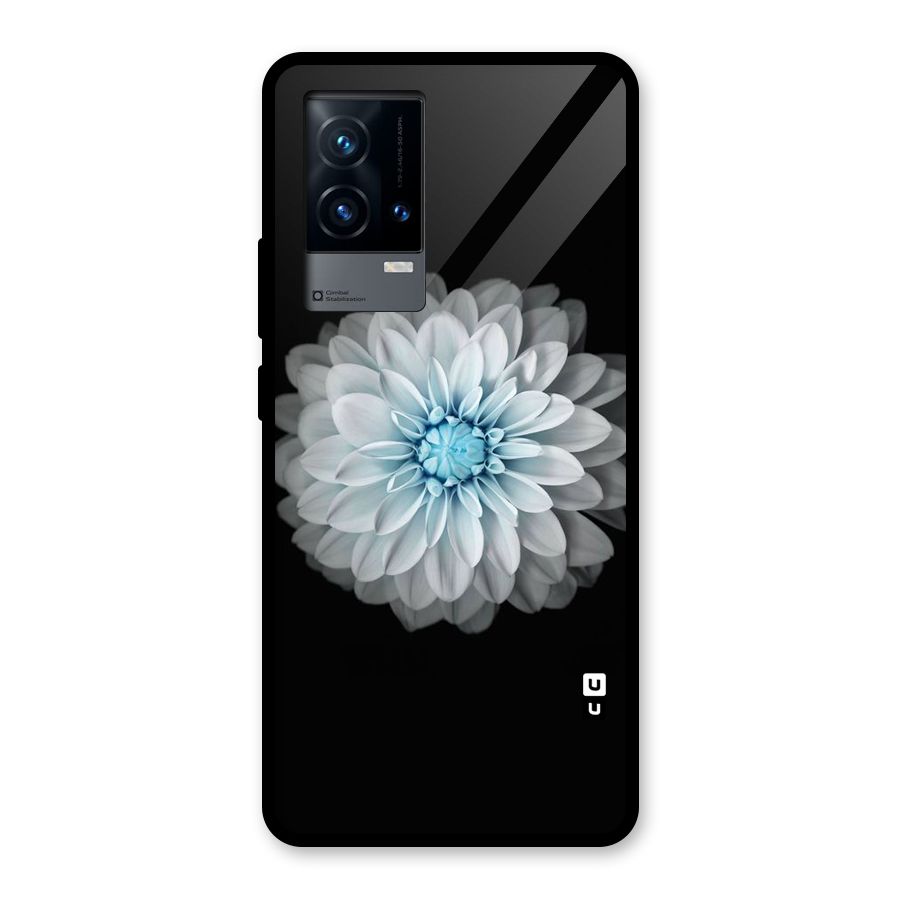 White Bloom Glass Back Case for iQOO 9 5G