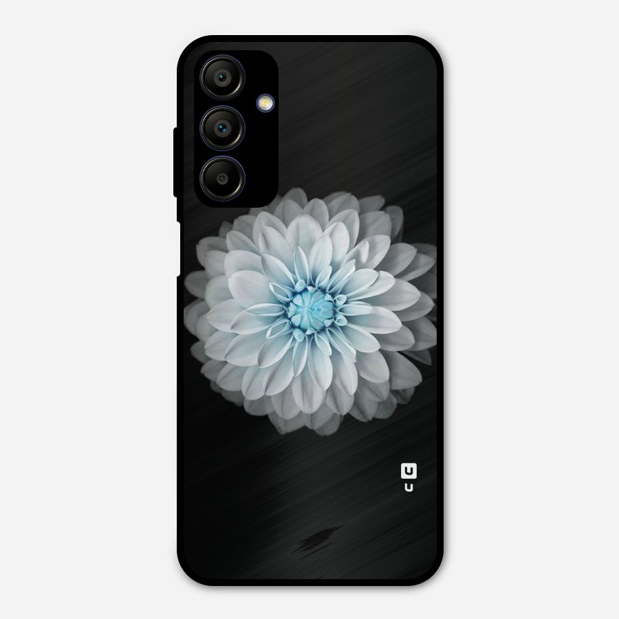White Bloom Metal Back Case for Galaxy A15 5G