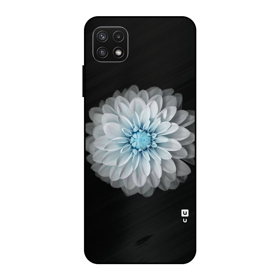 White Bloom Metal Back Case for Galaxy A22 5G