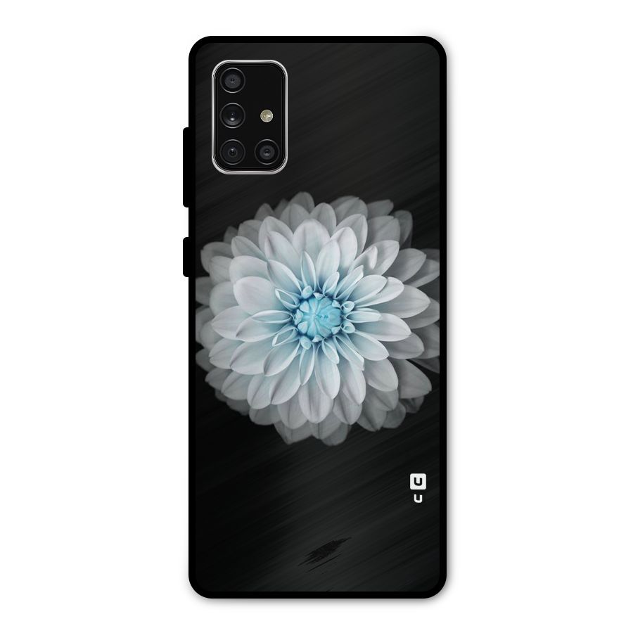 White Bloom Metal Back Case for Galaxy A71