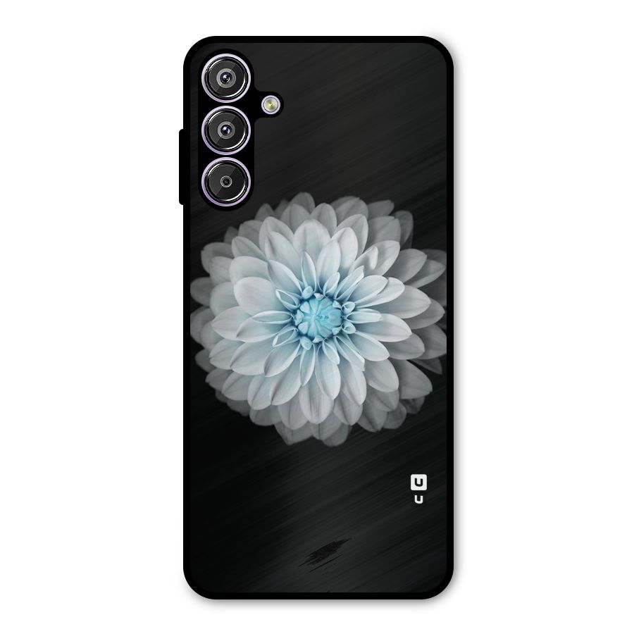 White Bloom Metal Back Case for Galaxy M15