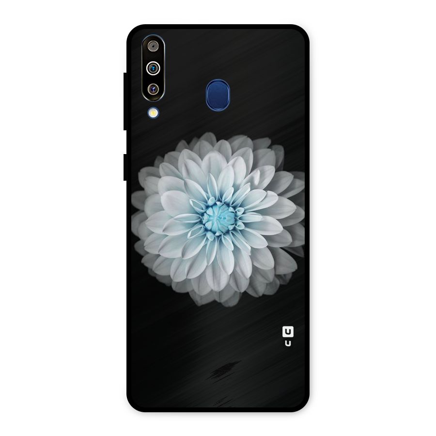 White Bloom Metal Back Case for Galaxy M30