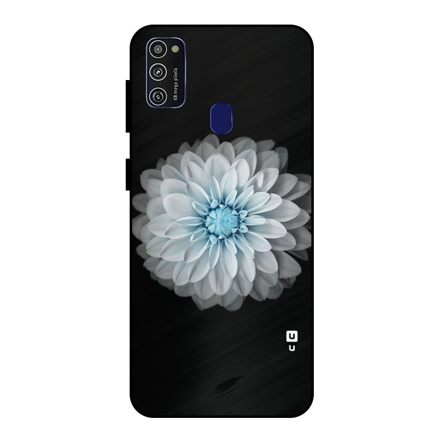 White Bloom Metal Back Case for Galaxy M30s