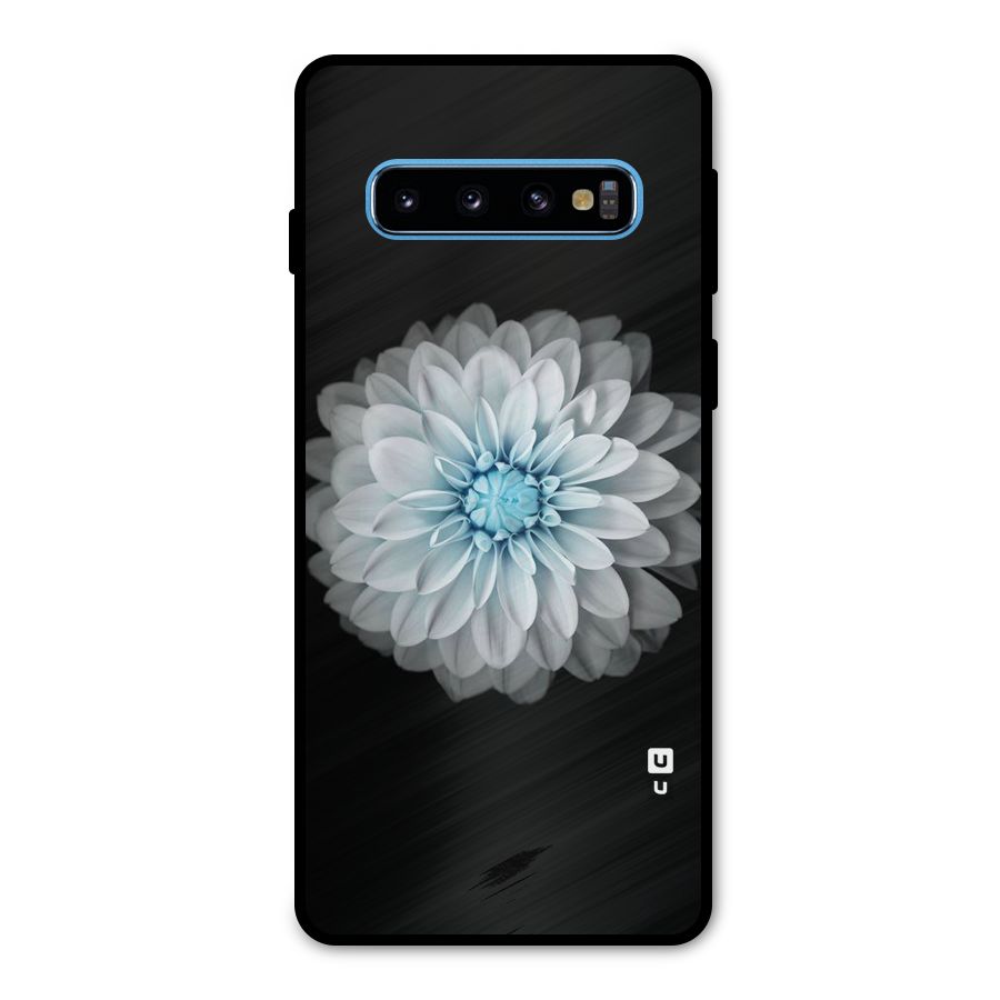 White Bloom Metal Back Case for Galaxy S10