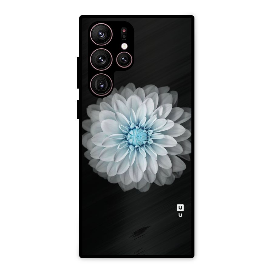 White Bloom Metal Back Case for Galaxy S22 Ultra 5G
