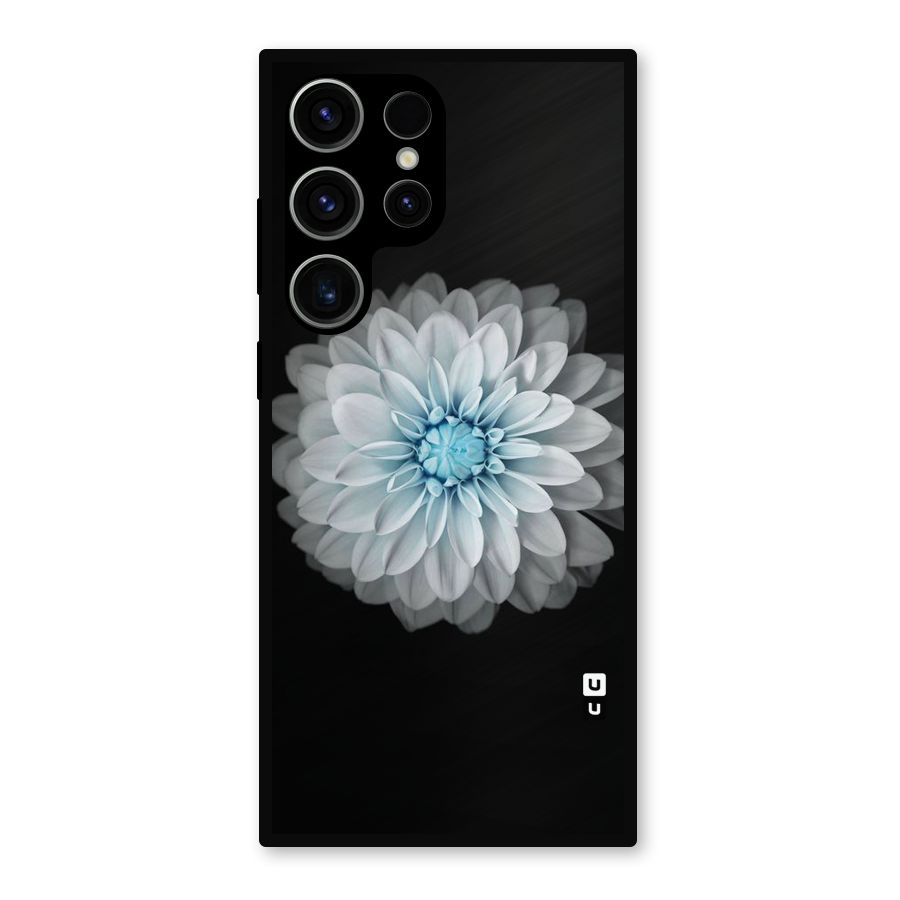 White Bloom Metal Back Case for Galaxy S23 Ultra