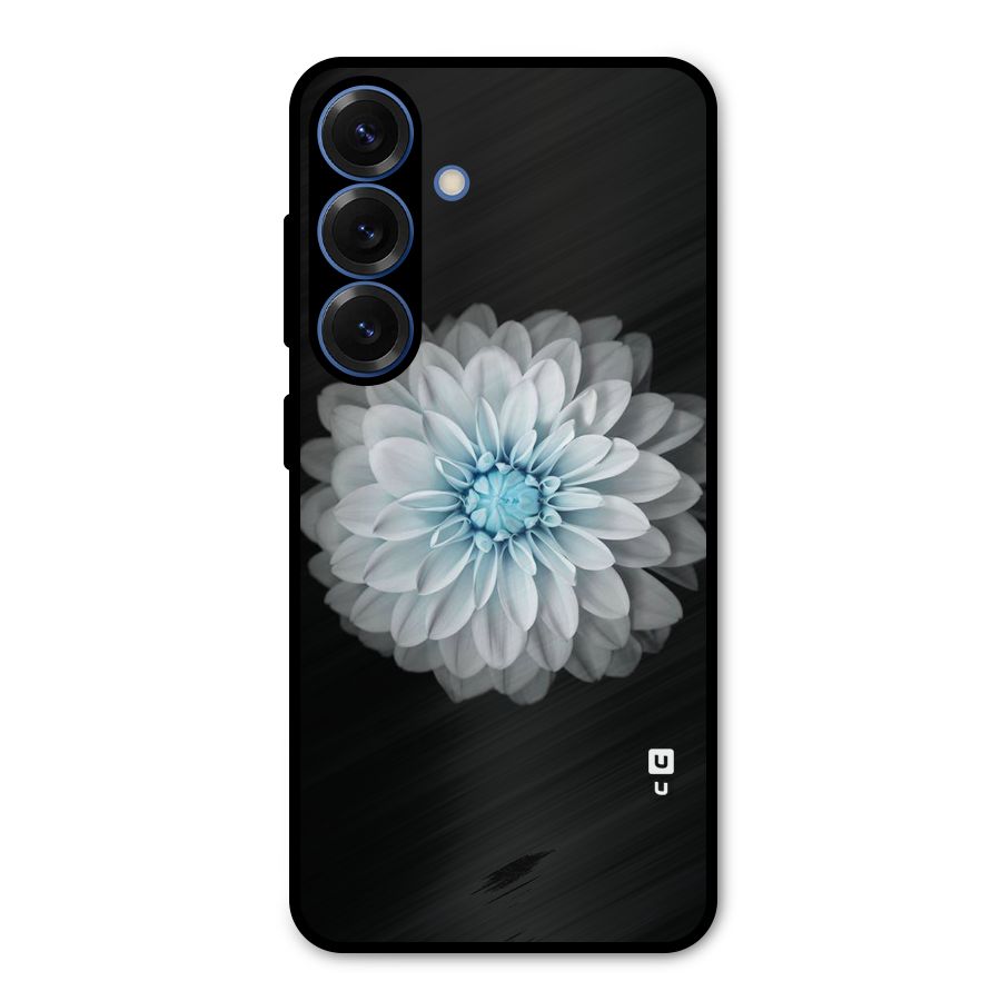 White Bloom Metal Back Case for Galaxy S25