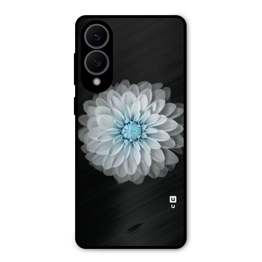 White Bloom Metal Back Case for Galaxy S25 Edge