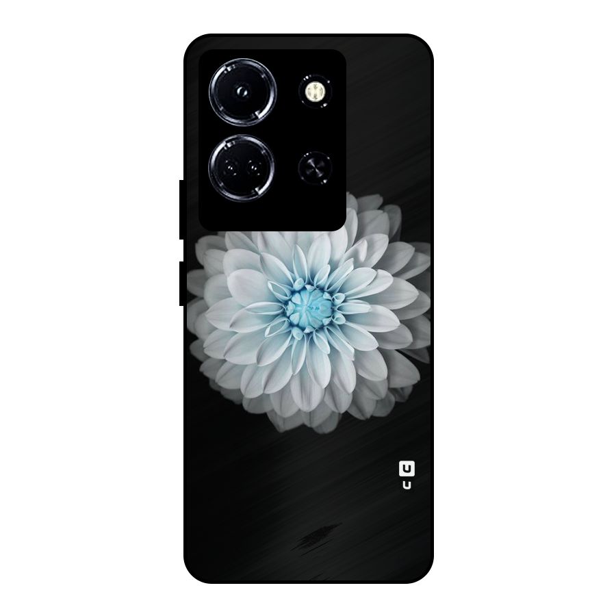 White Bloom Metal Back Case for Infinix Note 30 5G
