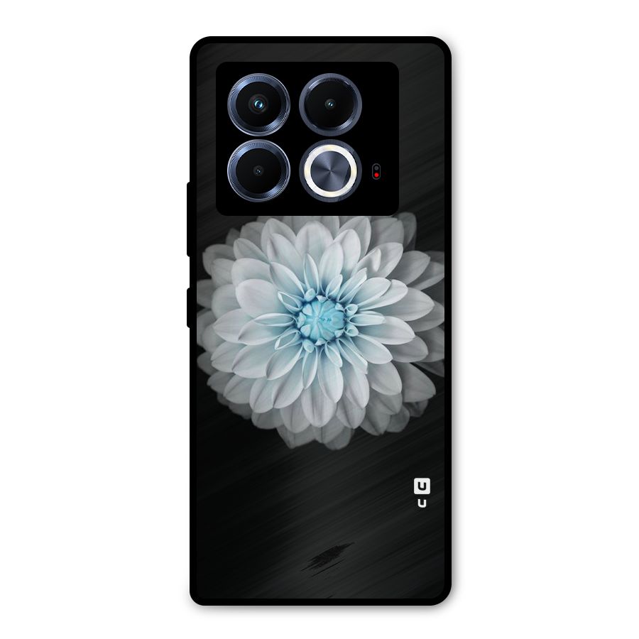 White Bloom Metal Back Case for Infinix Note 40 5G