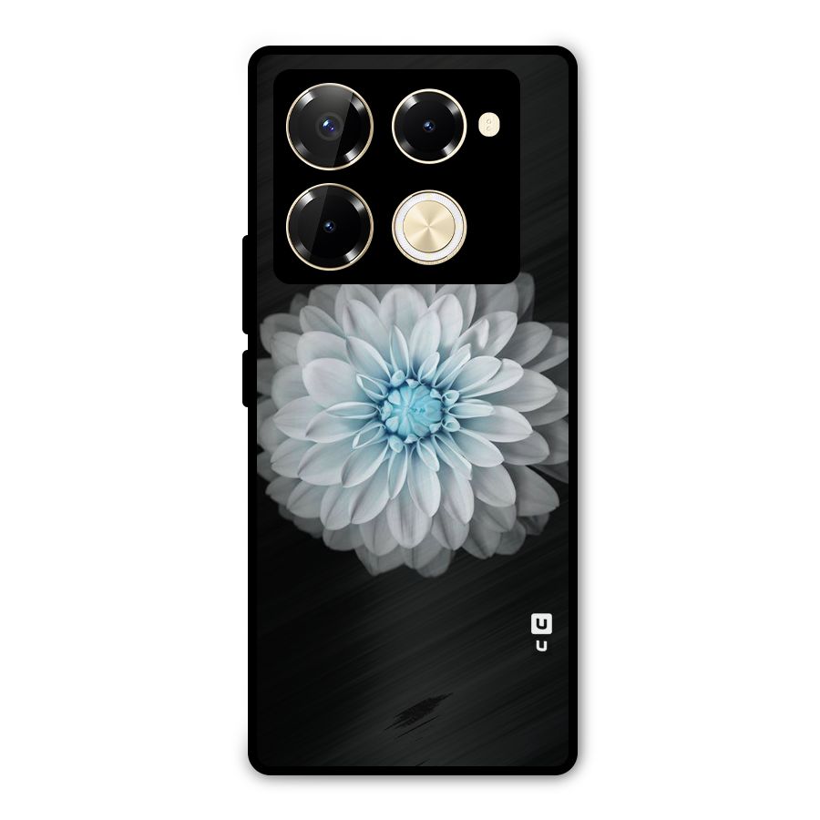 White Bloom Metal Back Case for Infinix Note 40 Pro