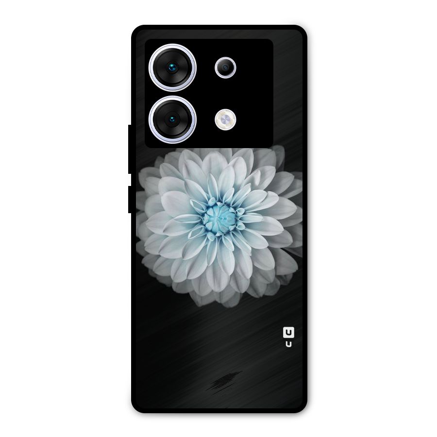 White Bloom Metal Back Case for Infinix Zero 30 5G