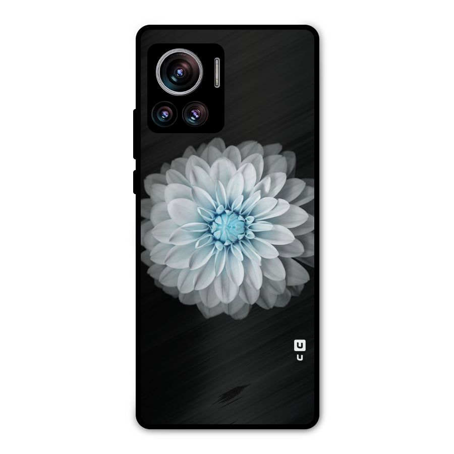 White Bloom Metal Back Case for Motorola Edge 30 Ultra