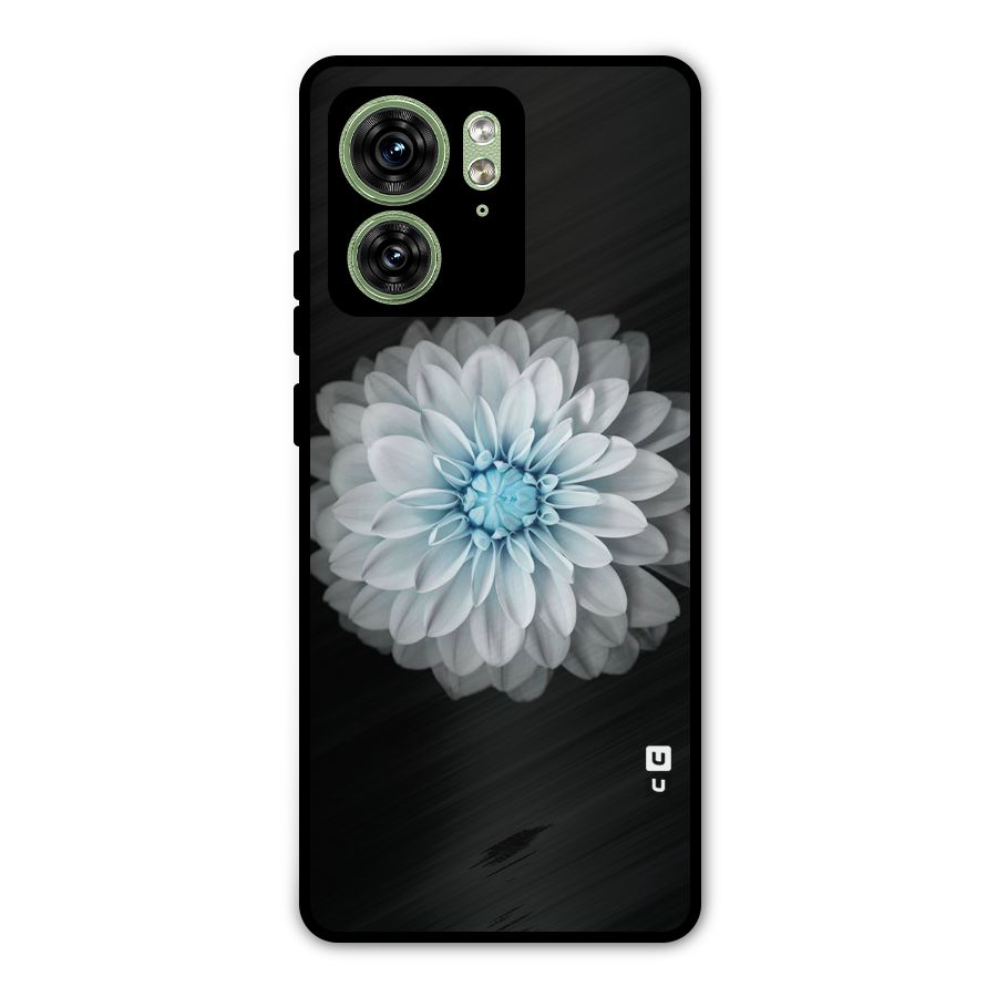 White Bloom Metal Back Case for Motorola Edge 40 5G