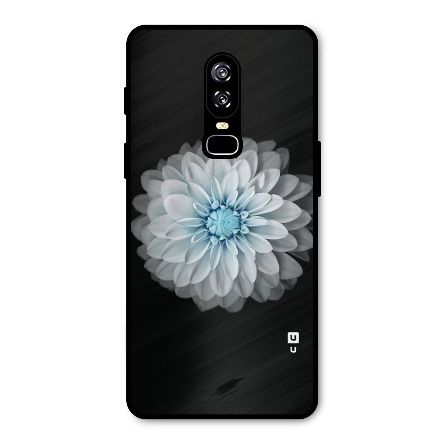 White Bloom Metal Back Case for OnePlus 6