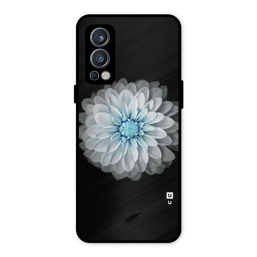 White Bloom Metal Back Case for OnePlus Nord 2 5G