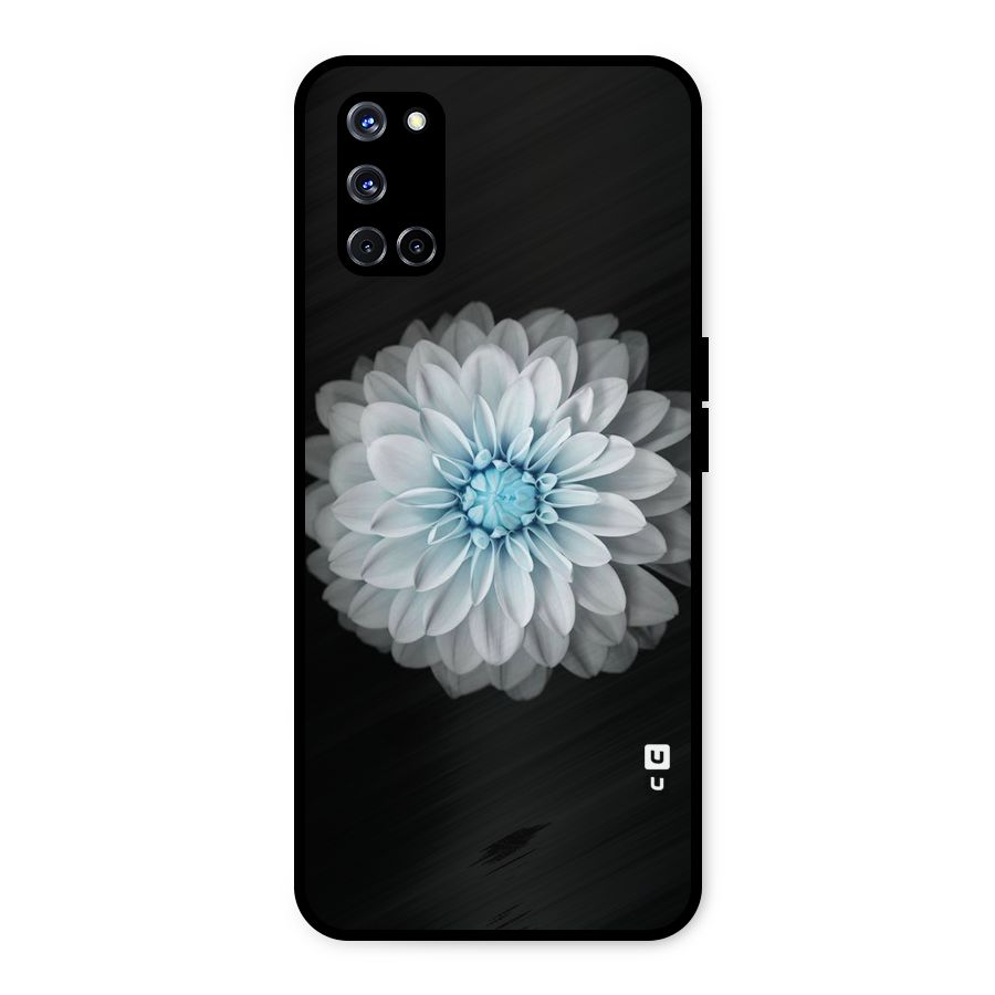 White Bloom Metal Back Case for Oppo A52