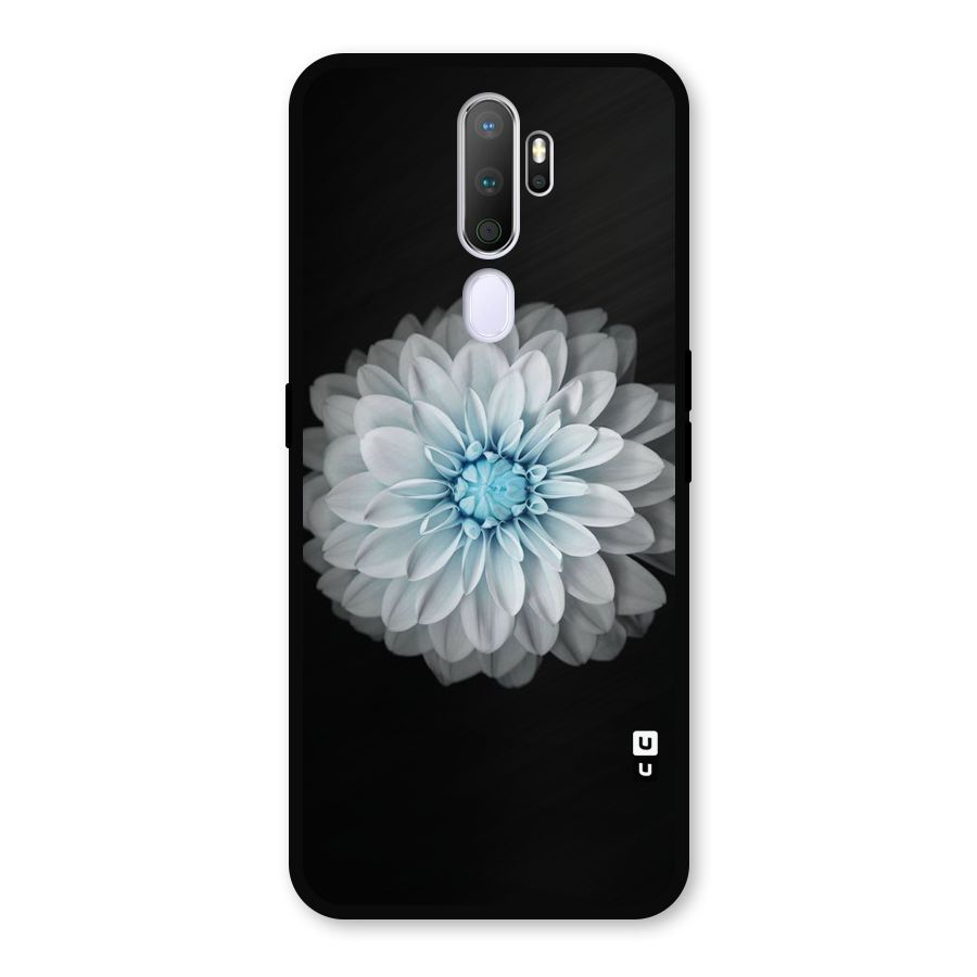 White Bloom Metal Back Case for Oppo A9 (2020)