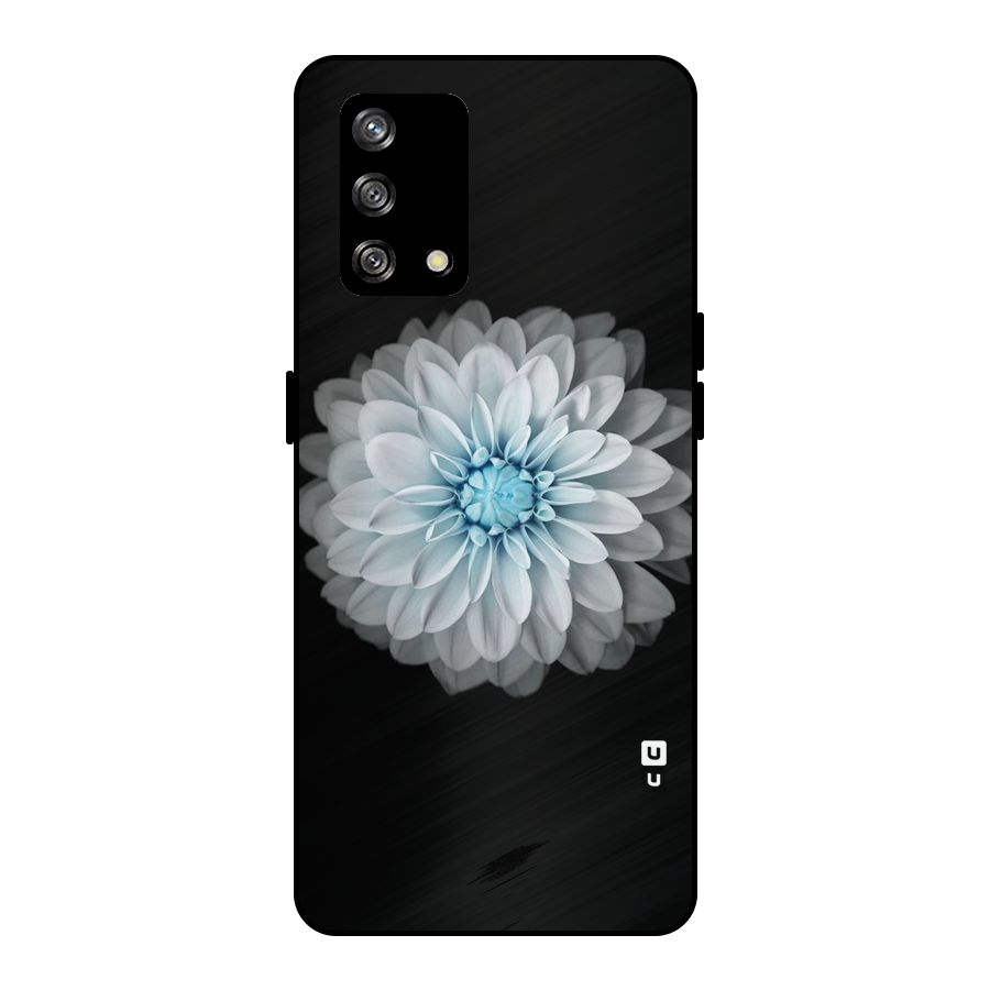 White Bloom Metal Back Case for Oppo F19